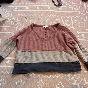 anthropologie eri+ali waffle shirt